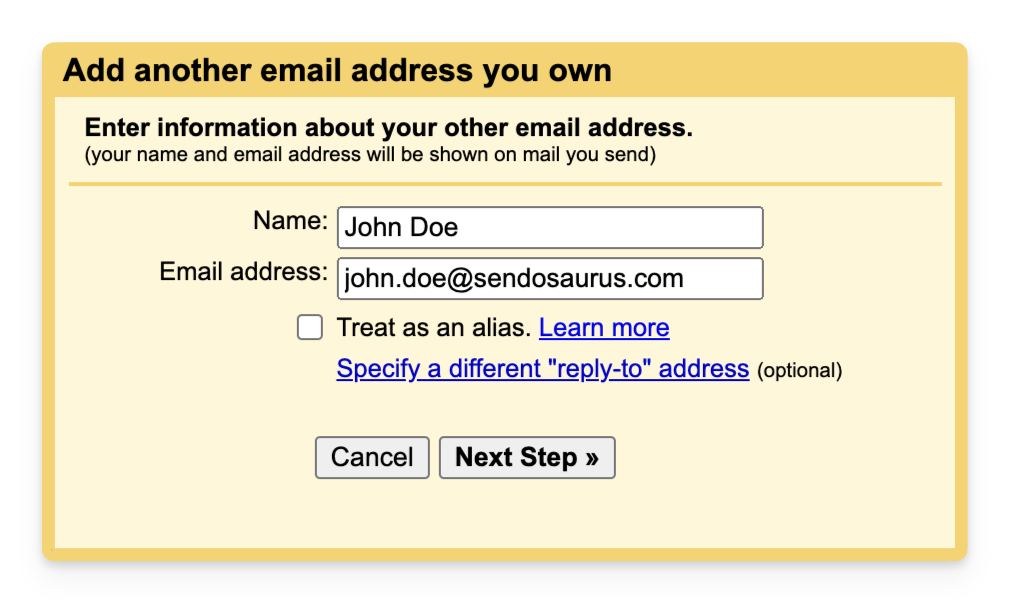 Enter your email details