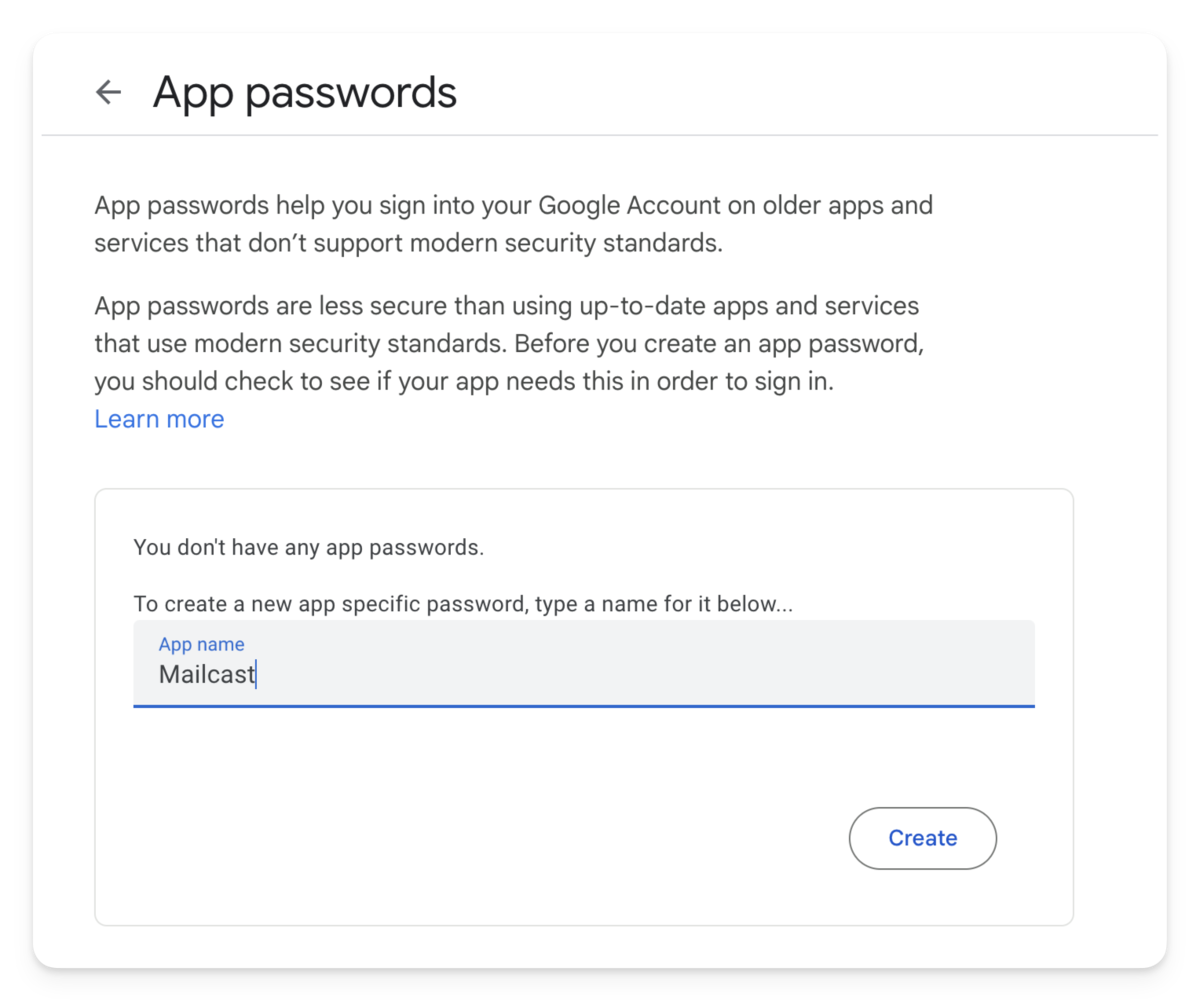 App passwords